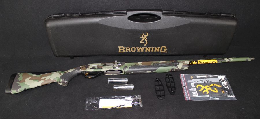 Browning Maxus II Woodland Camo 12ga 26” NEW 3.5" 011765205-img-0